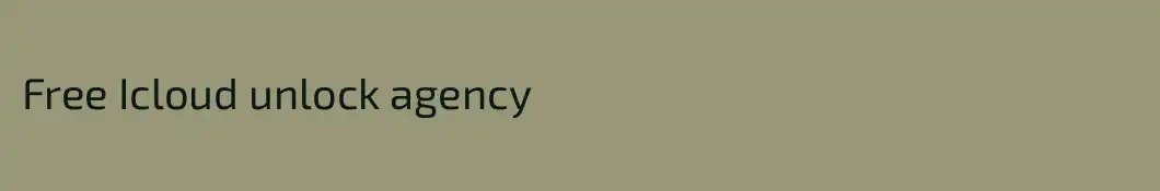 Free Icloud unlock agency